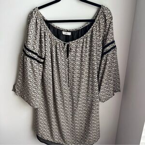 NATURAL LIFE Black and White Patterned Dress